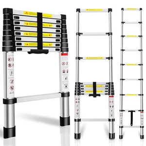 Telescoping Ladder 8.5FT, Multi-Purpose Folding Aluminum Alloy Extension Ladder - Picture 1 of 6