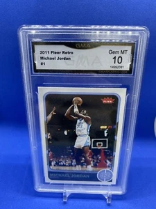 2011 Fleer Retro Michael Jordan #1 Gem Mint 10 UNC - Picture 1 of 2