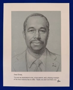 2016 Presidential Republican Candidate Ben Carson Portrait Donor Drawing - Picture 1 of 2