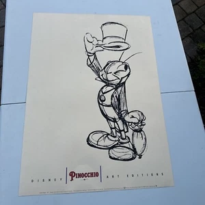 VTG Pinocchio’s Jiminy Cricket Disney Art Editions Poster Kevin McIntyre - Picture 1 of 6
