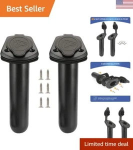 Kayak Deck Flush Mount Fishing Rod Holders - Set of 2 - Durable & Easy Install - Picture 1 of 9