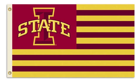 Iowa State Cyclones Striped 3 x 5 NCAA Banner Flag Cover