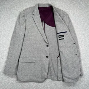 Bonobos Jetsetter Knit Blazer Size 48L Light Gray Standard Fit Lanificio Fortex - Picture 1 of 17
