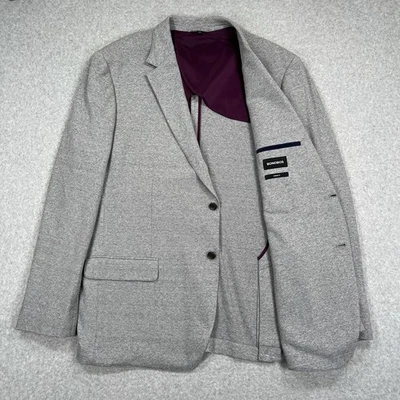 Bonobos Jetsetter Knit Blazer Size 48L Light Gray Standard Fit Lanificio Fortex - Image 1 of 4