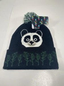 Explore by Lids Panda Bear Youth Cuffed Pom Knit Hat NWT - Picture 1 of 9