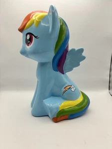 Hasbro My Little Pony Rainbow Dash 9.5” Ceramic Piggy Bank RARE W/plug 2015 - Picture 1 of 16