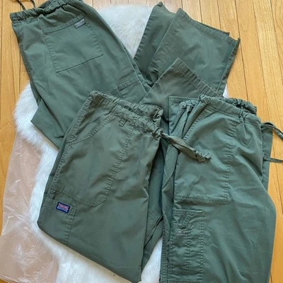 Bundle of 3 Cherokee Workwear Olive Green Work Pants - Image 1 of 4