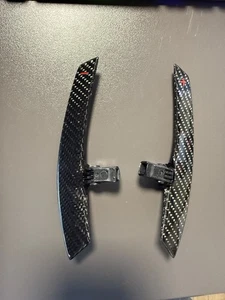 Real Carbon Fiber Steering Wheel Lower Paddle Shifters Lexus Is350 Rc350 RCF - Picture 1 of 9
