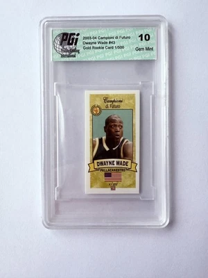 2003 Campioni Di Futuro Gold Dwayne Wade Rookie #43 /500 PGI Gem 10  Heat HOF RC - Image 1 of 2