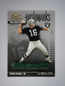 Donruss Classics 2001 #HM-18 George Blanda Hash Marks - Imagen 1 de 2