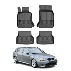 OMAC Premium Floor Mats for for BMW 5 Series E60 E61 2004-2010 TPE Black 4x - Picture 1 of 12