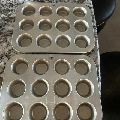 2 Vintage Aluminum  Mini Cupcake/Muffin Pans MIRRO - Image 1 of 4