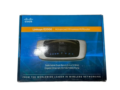 Cisco Linksys E2000 Wireless N Router 300 Mbps 4-Port Gigabit - Image 1 of 3