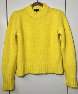MASSIMO DUTTI Crew Neck Knit Sweater In Yellow Size XS - Picture 1 of 4