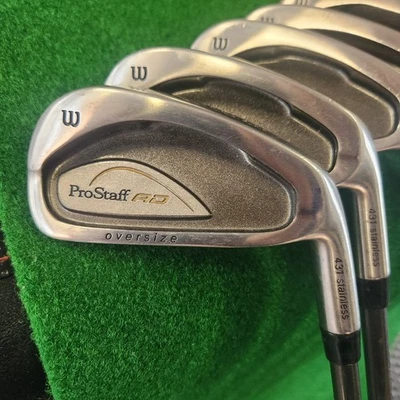 Juego de varillas de grafito Wilson Prostaff AD de gran tamaño 3-PW para hombre flexibles diestras  Foto 1 de 4