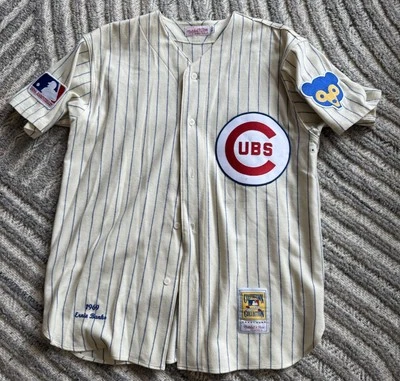 Camiseta deportiva 100 % auténtica Ernie Banks Mitchell & Ness 1969 Chicago Cubs talla 48XL Foto 1 de 4
