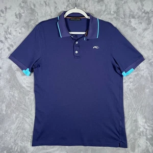 KJUS Navy Blue Stoke CL Polo Pique SS Shirt Men’s Size 52/L - Picture 1 of 6