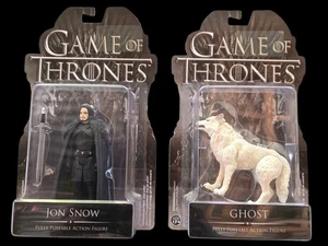 Game Of Thrones GOT Funko Ghost Jon And Snow Action Figure Fully Poseable 2016 - Picture 1 of 7