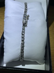 Brazalete Tenis Tanzanita Violeta Natural Plata 925 4.00CT 7.69G NECESITA REPARACIÓN - Imagen 1 de 13