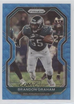 2020 Panini Prizm Blue Wave Prizm /199 Brandon Graham #175 - Image 1 of 2