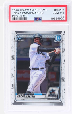 2020 Bowman Chrome Jerar Encarnacion Prospect #BCP96 PSA 10 - Image 1 of 2