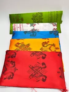 Tibetan Buddhism Satin Auspicious Hada Khada Offering Scarf 5 colors - Picture 1 of 14