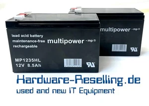 2x Multipower Akkupack MP1235HL 12V / 8,5Ah Hochstrom - Longlife ~ RBC4 - Afbeelding 1 van 3