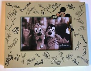 DISNEY CHARACTER SIGNATURE TABLE TOP 4 x 6 PHOTO FRAME ~ DISNEY PARK EXCLUSIVE 