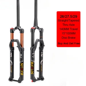 MTB Bicycle Fork 26/27.5/29er 15*100MM Thru Axle 140mm Travel Mountain Bike Fork - Picture 1 of 27