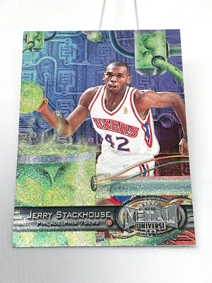 1997-98 Skybox Metal Universe Jerry Stackhouse #95 Philadelphia 76ers Sixers - Image 1 of 3