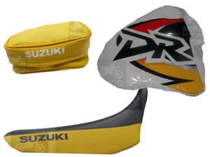 Seat cover tank cover rear fender bag for Suzuki dr350r dr350r 99 yellow black - Bild 1 von 4