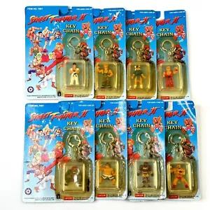 Vtg Street Fighter II Keychain X 8 | 1992 | Brand New & Sealed | Placo Toys - Picture 1 of 17