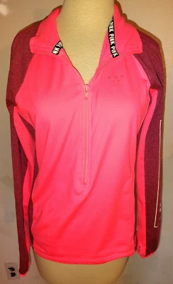 Pullover Victoria’s Secret ROSA ULTIMATE 1/2 Cremallera Manga Larga Rosa Talla Mediana Foto 1 de 4