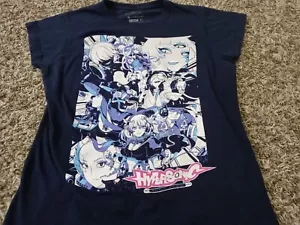 Hypersonic Anime T Shirt Womens Juniors Large Blue Short Sleeve Crewneck Cotton - Picture 1 of 6