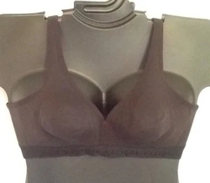 Cotton Blend Unlined No Wire Bra BLACK Cacique Lane Bryant New NWOT   - Picture 1 of 12