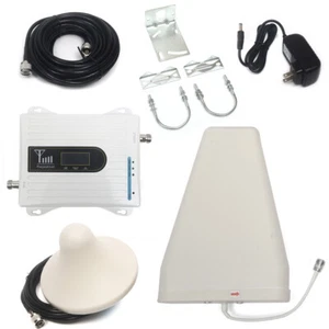 Cell Phone Signal Booster GSM 900 DCS/LTE 1800 WCDMA 2100 MHZ Repeater Amplifier - Photo 1 sur 11