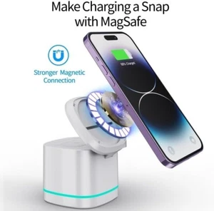 3in1 Wireless Charging Station Charger Dock For Apple Watch Air Pods iPhone - Picture 1 of 8