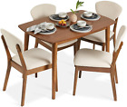 Best Choice Products 5-Piece Dining Set, Compact Mid-Century Modern Table & Chai