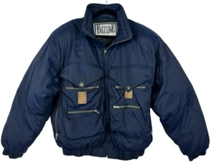 Vintage Fall Line Down Herren L marineblau isoliert gesteppte Skijacke Puffermantel - Bild 1 von 9