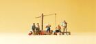 People Resting by Village - figures (5) and accessories Painted Preiser 79161
