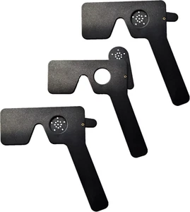 3 Pack Ophthalmic 14-Pinhole Eye Occluder for Vision Test, Portable Handheld Eye - Picture 1 of 12