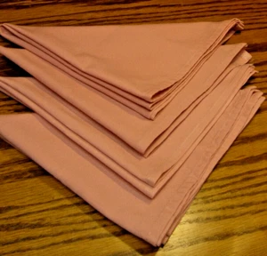 Set (4) Large 19"x19" Dinner Table Napkins Mauve Cloth Dining Room Decor     852 - Picture 1 of 4