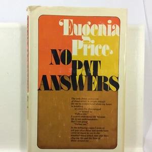 No Pat Answers Eugenia Price 1972 Vintage Book - Picture 1 of 12