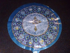 Kommunion Feier blauer Mylar Ballon - Bild 1 von 1