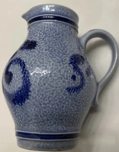 MARZI & REMY (MR) Germany BLUE SALT GLAZE POTTERY Pitcher # 3061 -5” - Picture 1 of 11