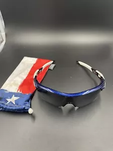 Oakley Custom Radarlock Metallic Blue w/Black Iridium Lenses - Picture 1 of 9