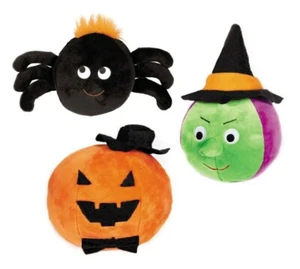 Halloween Gang Dog Toy Plush Ball Shape Scary Silly Pick Witch Spider or Pumpkin - Picture 1 of 12