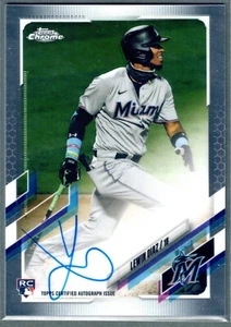 2021 Topps Chrome Lewin Diaz Rookie Auto RC #RA-LD Marlins - Picture 1 of 2