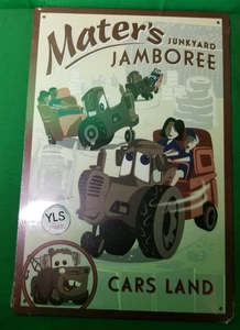 Disney Parks 2012 Release Mater's Junkyard Jamboree Metal Sign DCA Cars Land NWT - Picture 1 of 3