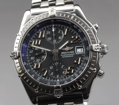 [Exc+5] Breitling Chronomat A13050.1 Black Dial Automatic 39mm Men's Watch JAPAN - image 1 of 4